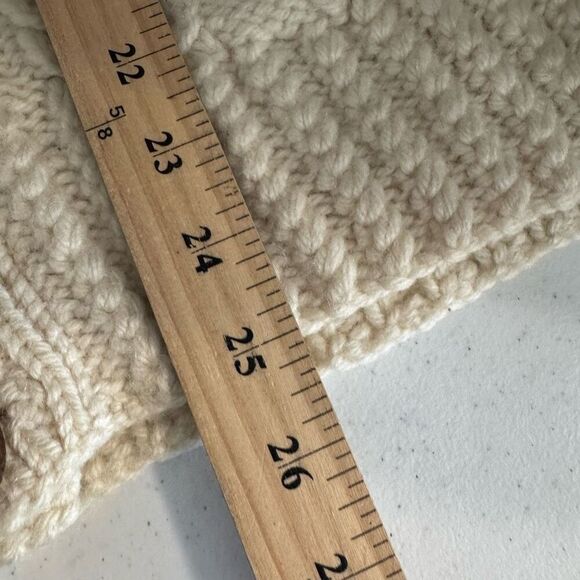 The Scotch House Knit Cardigan Size 40 (Large) Heavy Cable Knit Creme Color - Picture 9 of 10